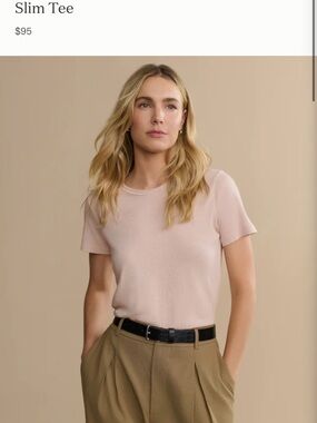 Jenni Kayne Slim Tee in Camel Tan